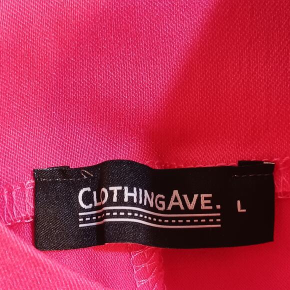 Clothing Ave Dress Pants Women's Large Pink Elastic Waist Button Accent Rayon - Picture 2 of 14